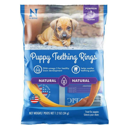N-Bone Puppy Teething Rings Pumpkin Flavor 1 count by N-Bone