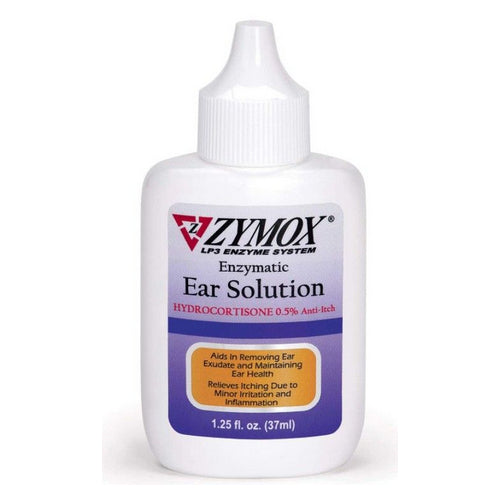 Zymox, Zymox Enzymatic Ear Solution with Hydrocortisone for Dog and Cat, 1.25 oz