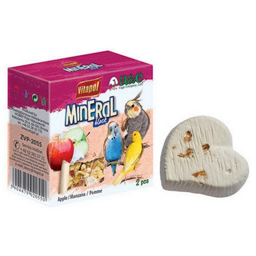 A&E Cage Company, AE Cage Company Apple Infused Bird Mineral Block, 2 count