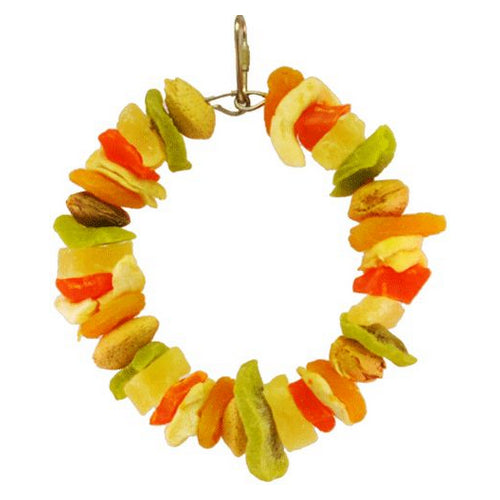 A&E Cage Company, AE Cage Company Happy Beaks Deluxe Fruit Ring Tropical Delight, 1 count