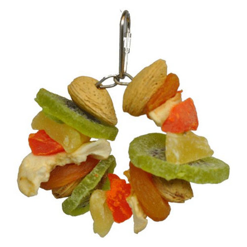 A&E Cage Company, AE Cage Company Happy Beaks Deluxe Fruit and Nut Ring Jr Tropical Delight, 1 count