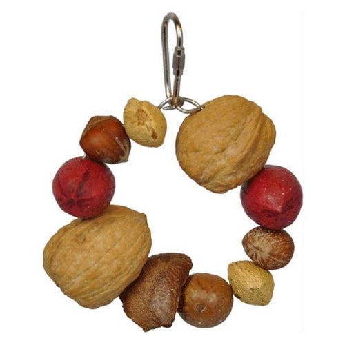 A&E Cage Company, AE Cage Company Happy Beaks Deluxe Mixed Nut Ring Jr, 1 count