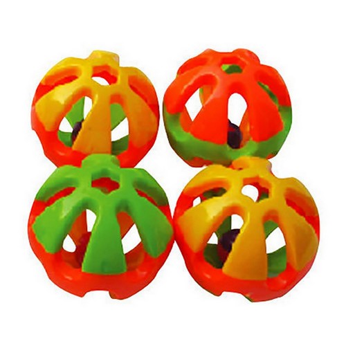 AE Cage Company Happy Beaks Large Round Rattle Foot Toy for Birds 3" Wide 1 count by A&E Cage Company