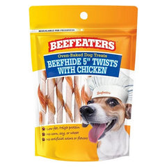 Beefeaters Oven Baked Beefhide & Chicken Twists Dog Treat 1.41 oz by Beefeaters