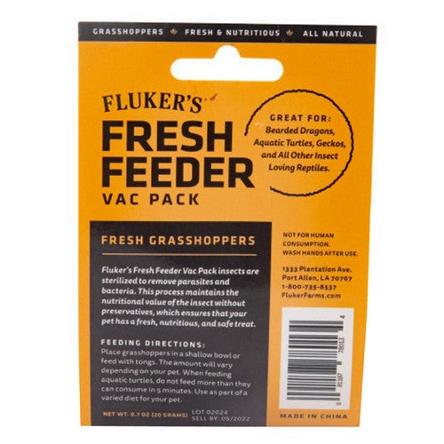 Flukers Grasshopper Fresh Feeder Vac Pack 0.7 oz by Flukers