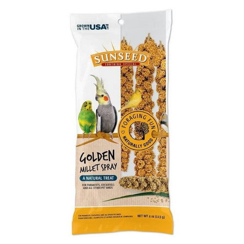 Sunseed, Sunseed Golden Millet Spray Natural Bird Treat, 4 oz