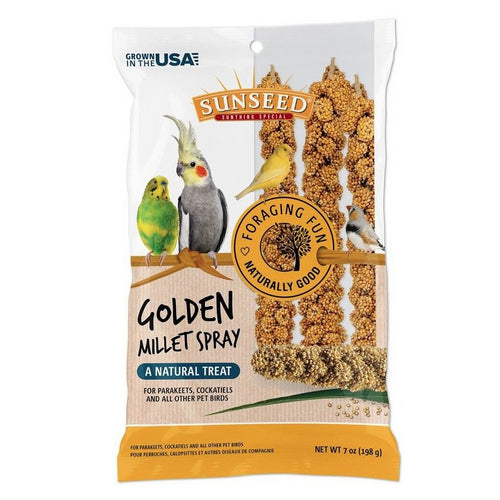 Sunseed, Sunseed Golden Millet Spray Natural Bird Treat, 7 oz