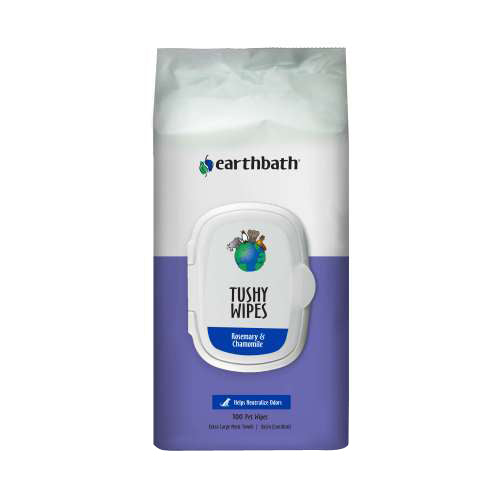 Tushy Wipes Rosemary & Chamomile 100 Count by Earthbath