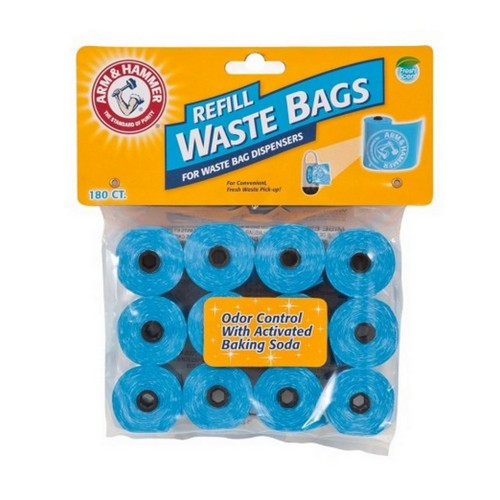 Arm & Hammer, Arm and Hammer Dog Waste Refill Bags Fresh Scent Blue, 180 count
