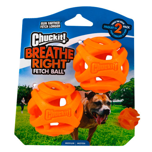 Chuckit!, Chuckit Breathe Right Fetch Ball, Medium 2 count