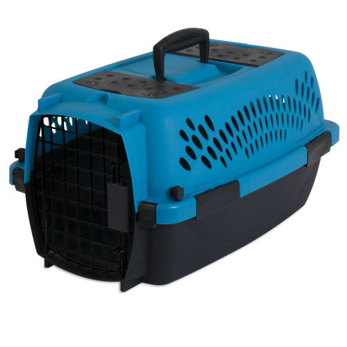Aspen Pet, Aspen Pet Fashion Pet Porter Kennel Breeze Blue and Black, Up to 10 lbs