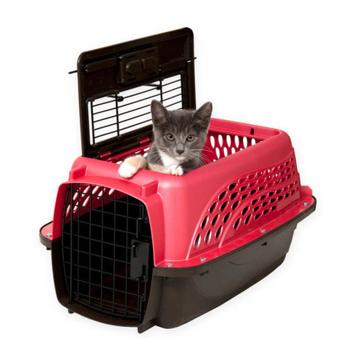 Petmate, Petmate Two Door Top-Load Kennel Pink, Up to 10 lbs