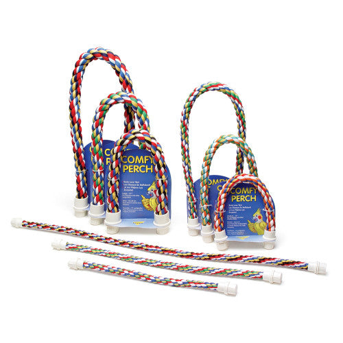 JW Pet Flexible Multi-Color Comfy Rope Perch 21" Large 1 count by JW Pet