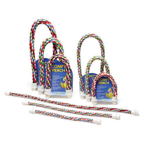 JW Pet Flexible Multi-Color Comfy Rope Perch 28" Large 1 count by JW Pet