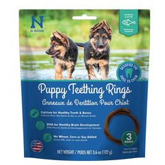 N-Bone Puppy Teething Rings Salmon Flavor 3 count by N-Bone