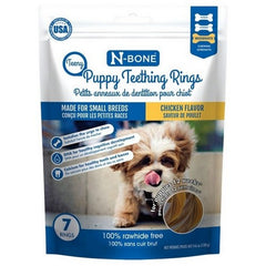 N-Bone Teeny Puppy Teething Rings Chicken Flavor 7 count by N-Bone