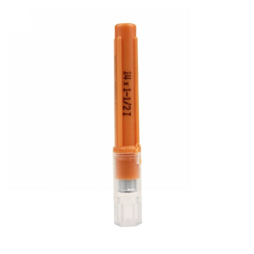 Monoject Disposable Aluminum Hub Needle 14 x 1-1/2" Brown/Orange 1 Each by Monoject