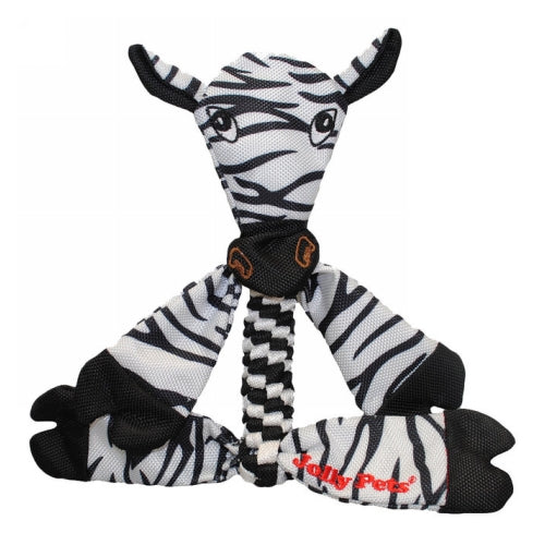 Animal Flathead Dog Toy Medium Zebra 1 Count by Jolly Pets
