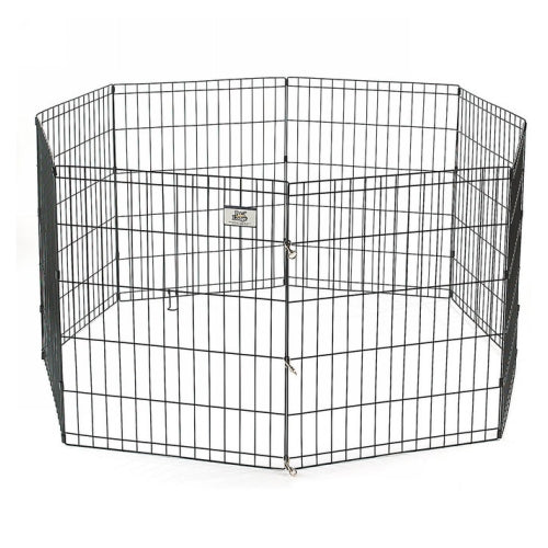 Pet Exercise Pen Black 1 Count by Pet Lodge