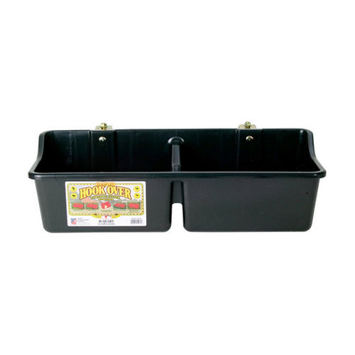 Hook Over Feeder with Divider Black 1 Count by Miller Little Giant