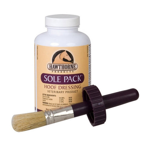 Sole Pack Hoof Dressing for Horses PT with applicator 16 Oz by Hawthorne