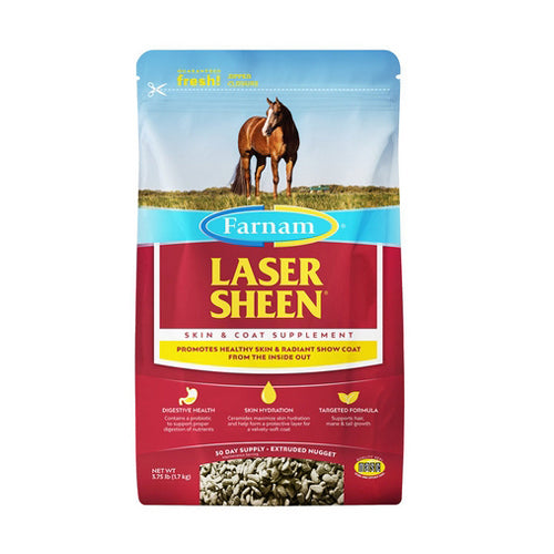 Laser Sheen Skin & Coat Supplement for Horses 3.75 Lbs by Farnam