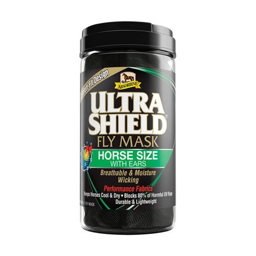 Ultra Shield Fly Mask with Ears Horse 1 Count by Absorbine