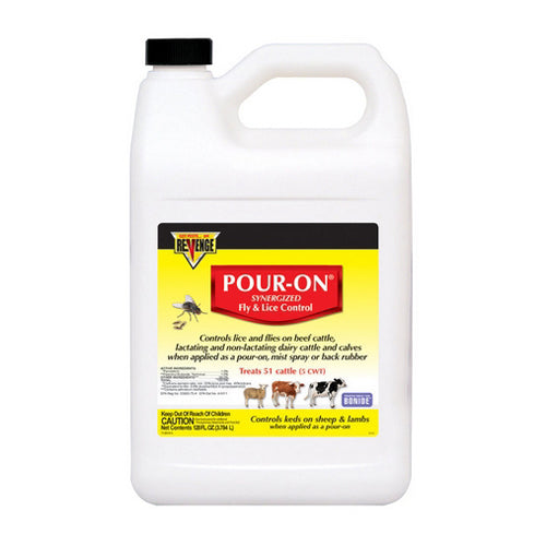 Revenge POUR-ON Fly & Lice Control 1 Gallon by Revenge