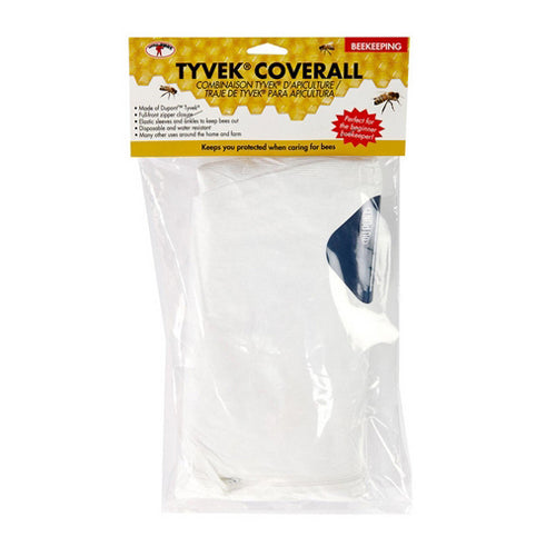 Beekeeping Tyvek Disposable Coveralls Large White 1 Count by Miller Little Giant