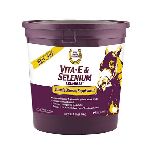Vita E & Selenium Crumbles Horse Supplement 3 Lbs by Horse Health Products
