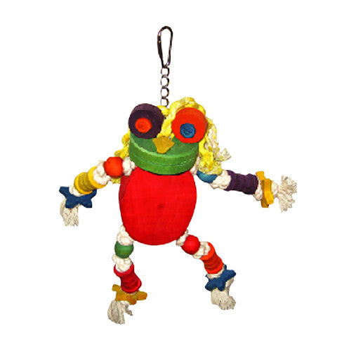 A&E Cage Company, The Silly Wood Frog Bird Toy, 1 Each