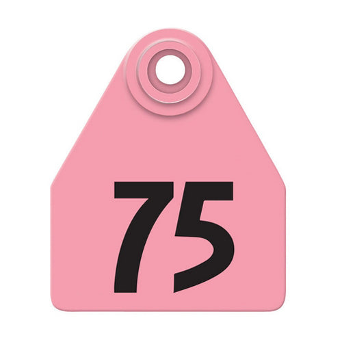 Allflex Global Medium Numbered Tags 51-75 Pink 1 Count by Allflex