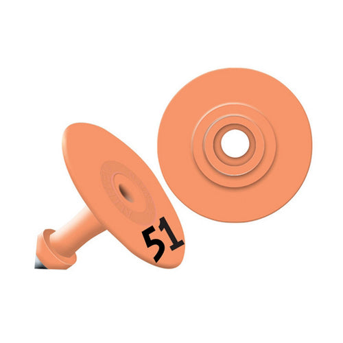 Allflex Global Small Round Numbered Tags 51-75 Orange 1 Count by Allflex