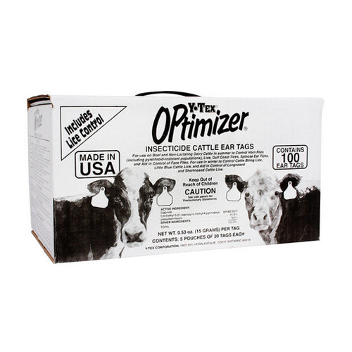 OPtimizer Insecticide Cattle Ear Tags 100's 1 Count by Y-Tex