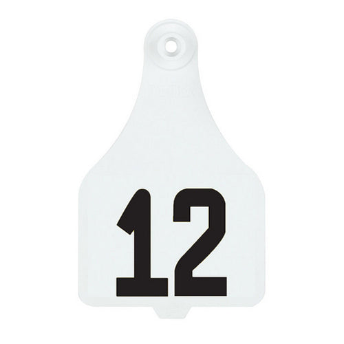 DuFlex Extra Large Numbered Tags 1-25 White 1 Count by Destron Fearing Duflex