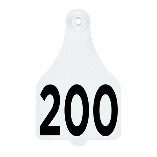 DuFlex Extra Large Numbered Tags 176-200 White 1 Count by Destron Fearing Duflex