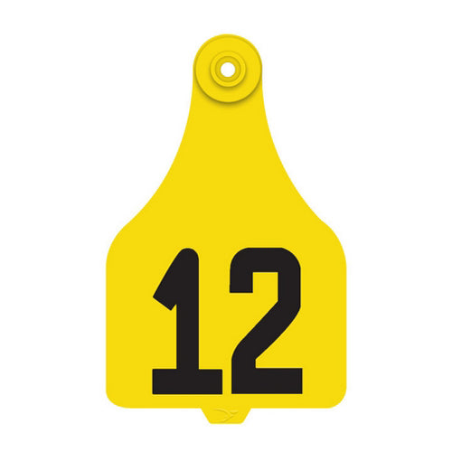DuFlex Extra Large Numbered Tags 1-25 Yellow 1 Count by Destron Fearing Duflex
