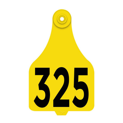 DuFlex Extra Large Numbered Tags 301-325 Yellow 1 Count by Destron Fearing Duflex