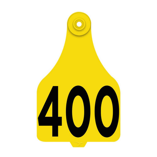 DuFlex Extra Large Numbered Tags 376-400 Yellow 1 Count by Destron Fearing Duflex