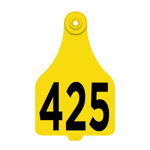 DuFlex Extra Large Numbered Tags 401-425 Yellow 1 Count by Destron Fearing Duflex