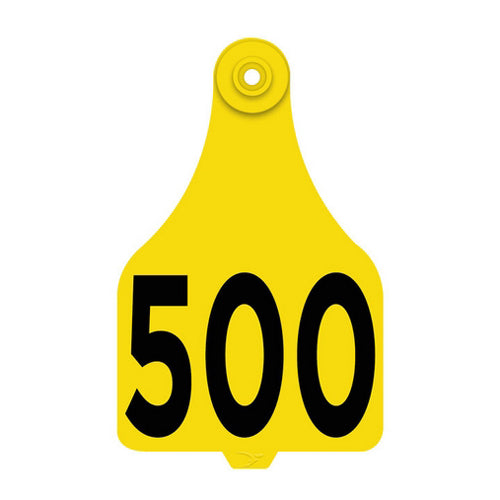 DuFlex Extra Large Numbered Tags 476-500 Yellow 1 Count by Destron Fearing Duflex