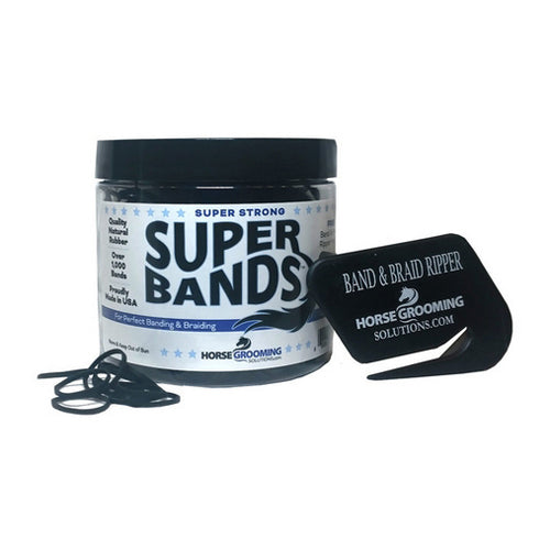 Horse Grooming Solutions, Super Bands Black, 0.25 Lbs
