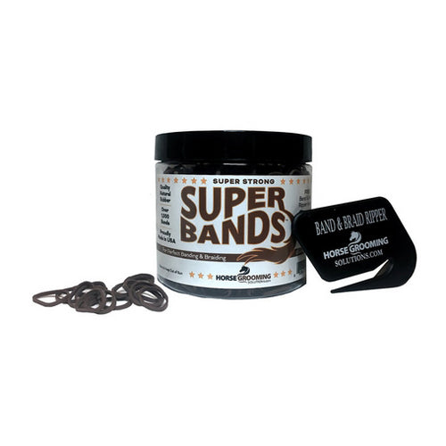 Horse Grooming Solutions, Super Bands Brown/Chestnut, 0.25 Lbs