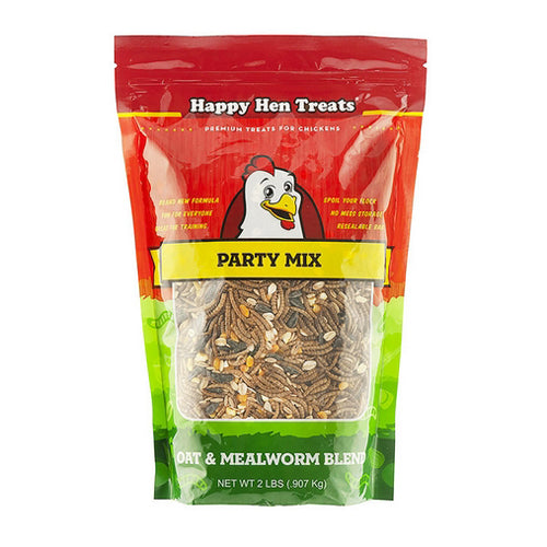 Happy Hen Treats, Happy Hen Party Mix Oat & Mealworm Blend, 2 Lbs