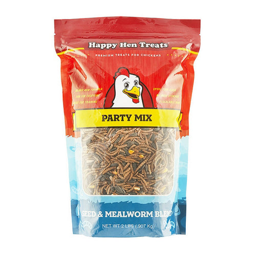 Happy Hen Party Mix Seed & Mealworm Blend 2 Lbs by Happy Hen Treats
