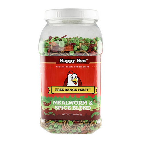 Happy Hen Free Range Feast Mealworm & Spice 2 Lbs by Happy Hen Treats