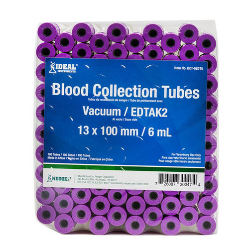 Ideal Blood Collection Tubes - Lavender (6 ml), 100's 6 ML by Ideal