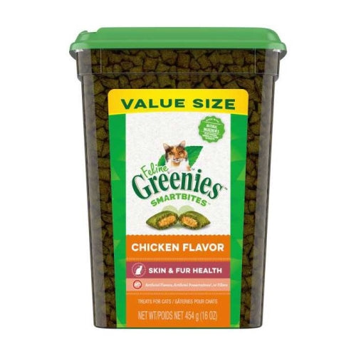 Greenies Feline Smartbites Skin & Fur Chicken 16 Oz by Greenies