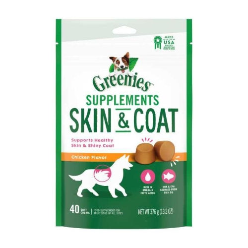 Greenies Skin & Coat Supplement For Dogs 40 Count by Greenies