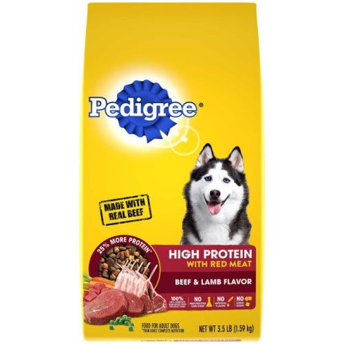 Pedigree, Pedigree High Protein Red Meat, 3.5 Lbs